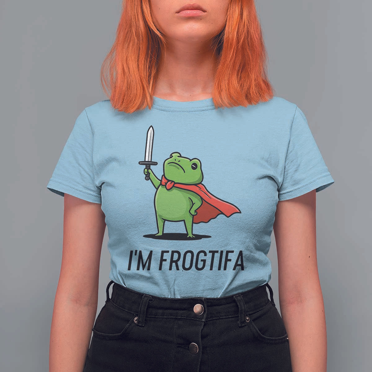 Funny Huzzah Frog T Shirt For Women Im Frogtifa Knight Resist Protest - Wonder Print Shop