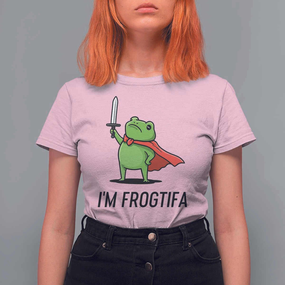 Funny Huzzah Frog T Shirt For Women Im Frogtifa Knight Resist Protest - Wonder Print Shop