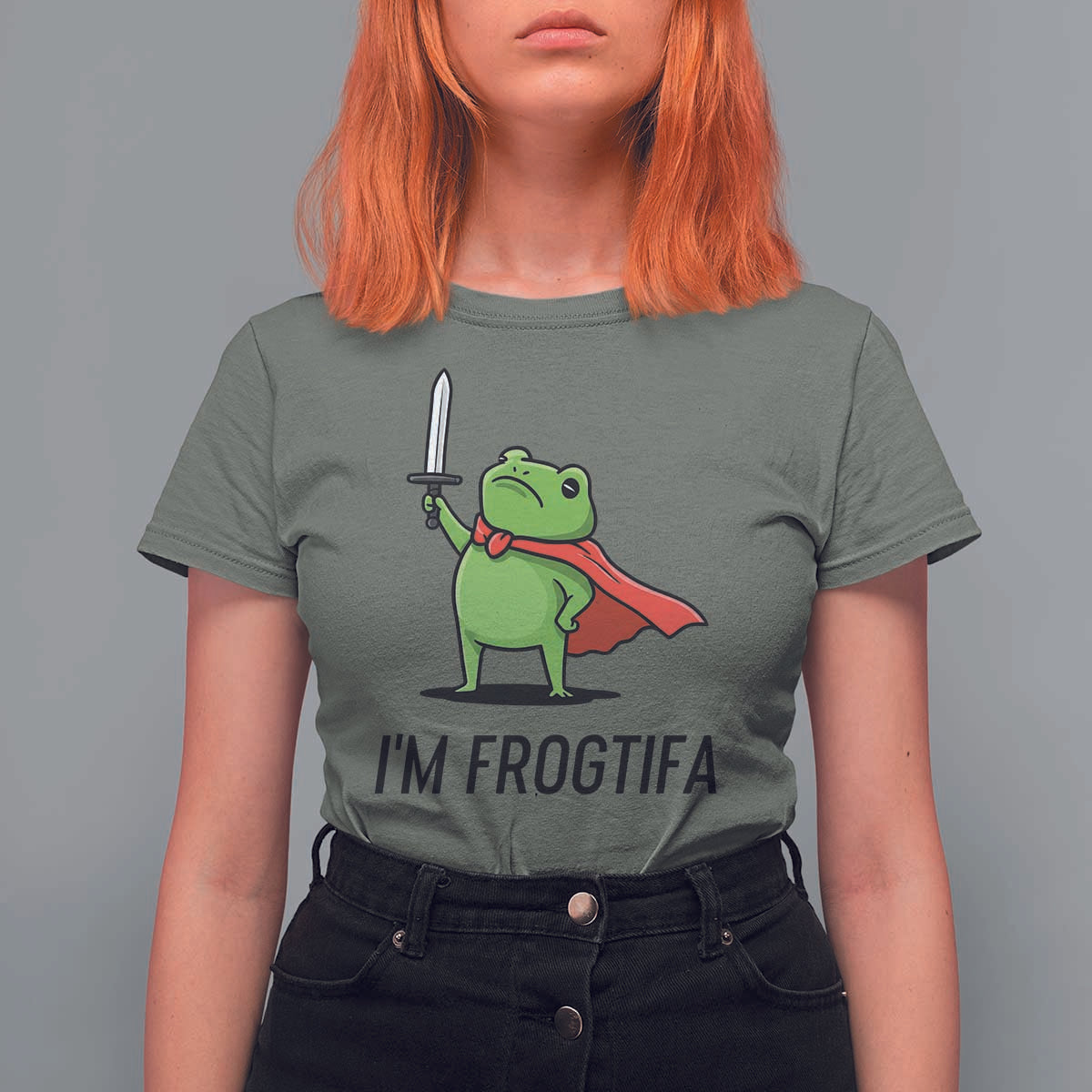 Funny Huzzah Frog T Shirt For Women Im Frogtifa Knight Resist Protest - Wonder Print Shop