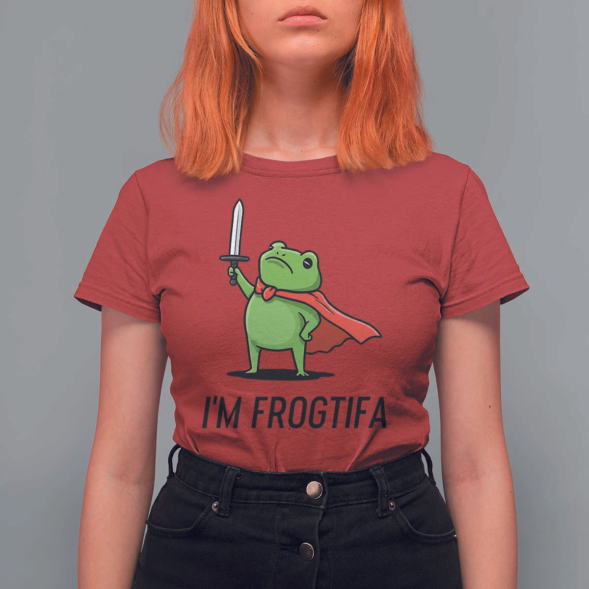Funny Huzzah Frog T Shirt For Women Im Frogtifa Knight Resist Protest - Wonder Print Shop