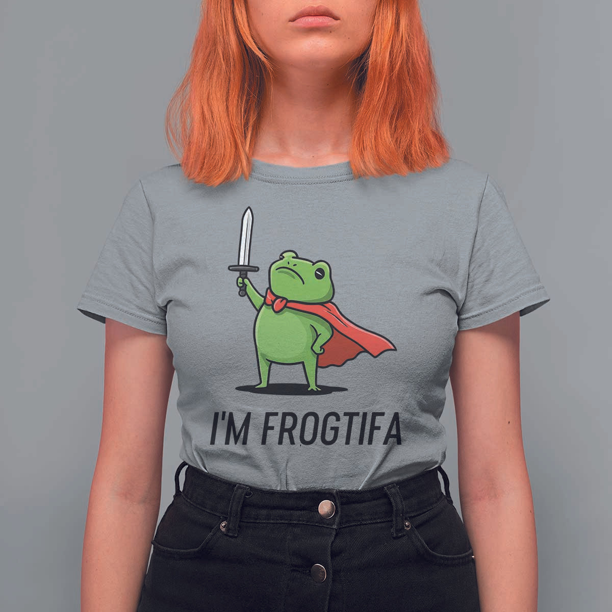 Funny Huzzah Frog T Shirt For Women Im Frogtifa Knight Resist Protest - Wonder Print Shop