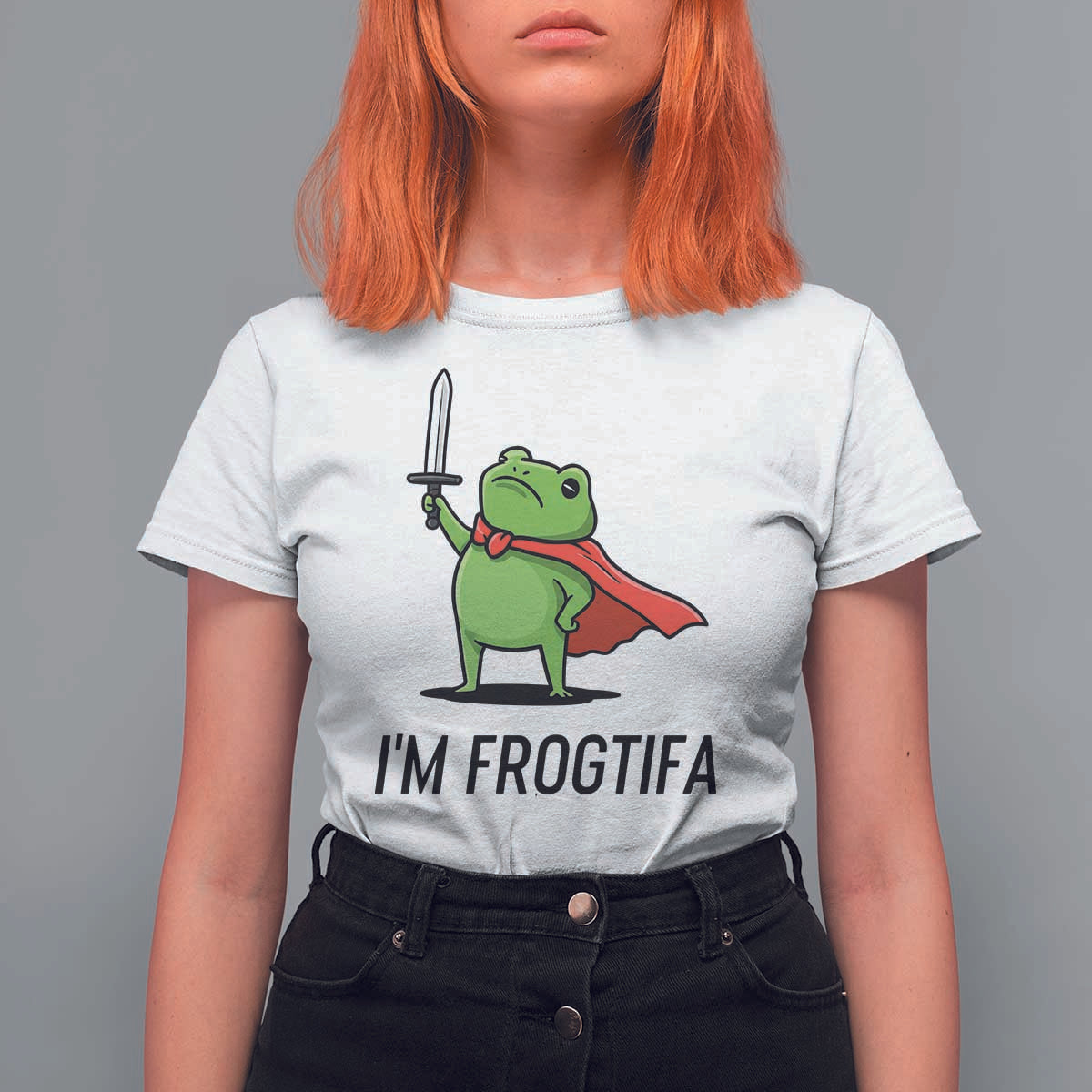 Funny Huzzah Frog T Shirt For Women Im Frogtifa Knight Resist Protest - Wonder Print Shop