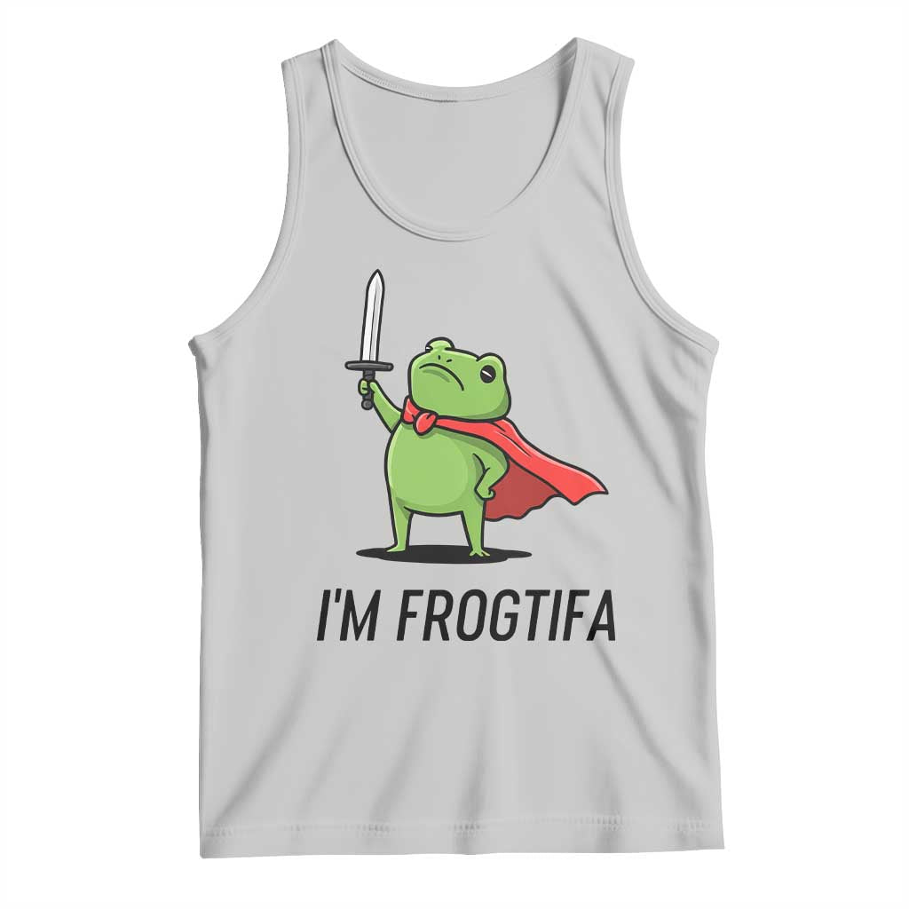 Funny Huzzah Frog Tank Top Im Frogtifa Knight Resist Protest - Wonder Print Shop