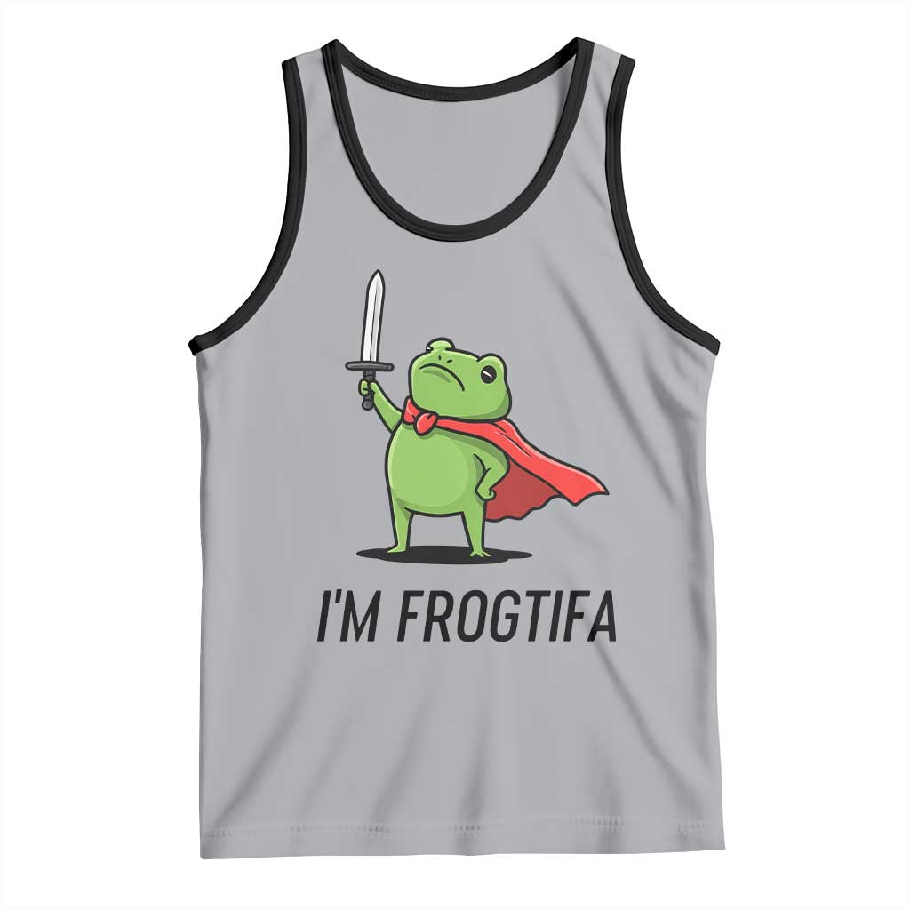 Funny Huzzah Frog Tank Top Im Frogtifa Knight Resist Protest - Wonder Print Shop