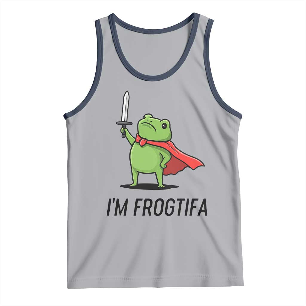 Funny Huzzah Frog Tank Top Im Frogtifa Knight Resist Protest - Wonder Print Shop