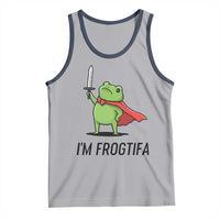 Funny Huzzah Frog Tank Top Im Frogtifa Knight Resist Protest - Wonder Print Shop