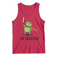 Funny Huzzah Frog Tank Top Im Frogtifa Knight Resist Protest - Wonder Print Shop