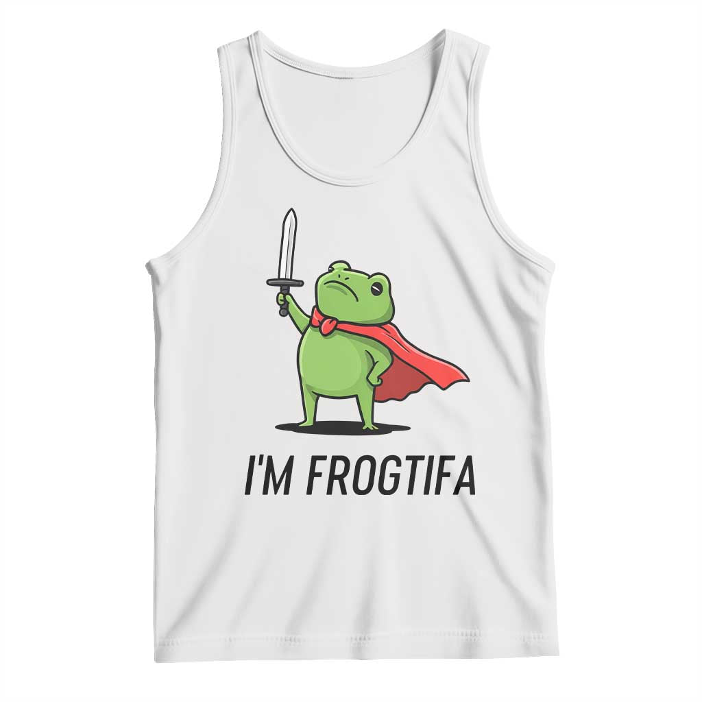 Funny Huzzah Frog Tank Top Im Frogtifa Knight Resist Protest - Wonder Print Shop