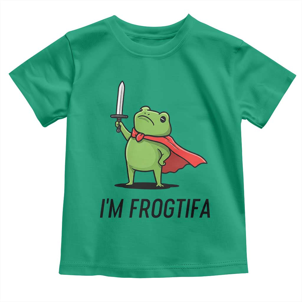 Funny Huzzah Frog Toddler T Shirt Im Frogtifa Knight Resist Protest - Wonder Print Shop