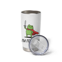 Funny Huzzah Frog Tumbler Cup Im Frogtifa Knight Resist Protest - Wonder Print Shop