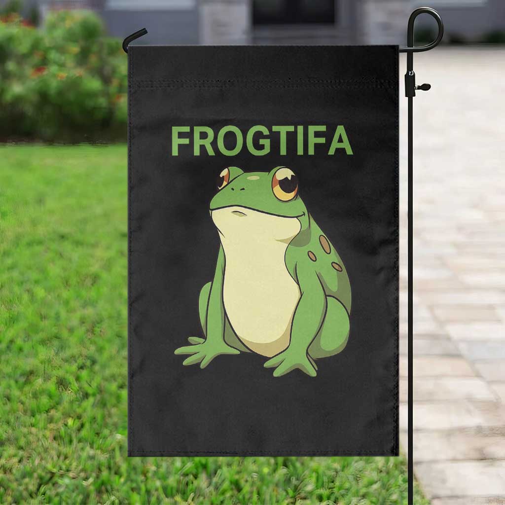 Funny Frogtifa Garden Flag Resist Frog Protest Against Fascism - Wonder Print Shop