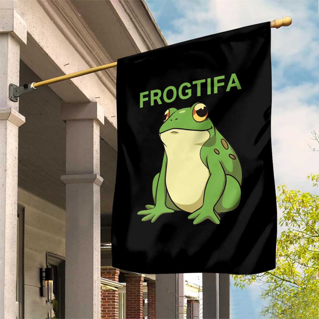 Funny Frogtifa Garden Flag Resist Frog Protest Against Fascism - Wonder Print Shop