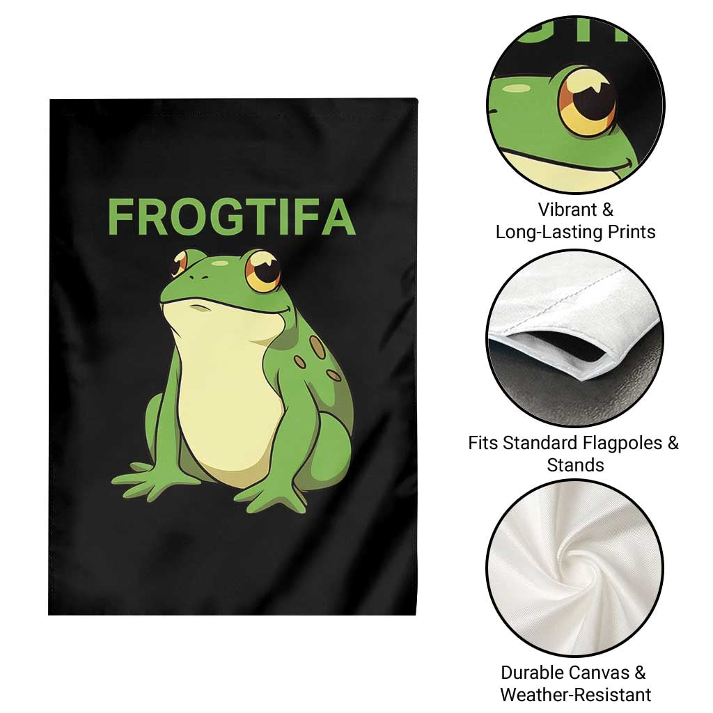 Funny Frogtifa Garden Flag Resist Frog Protest Against Fascism - Wonder Print Shop