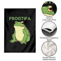 Funny Frogtifa Garden Flag Resist Frog Protest Against Fascism - Wonder Print Shop