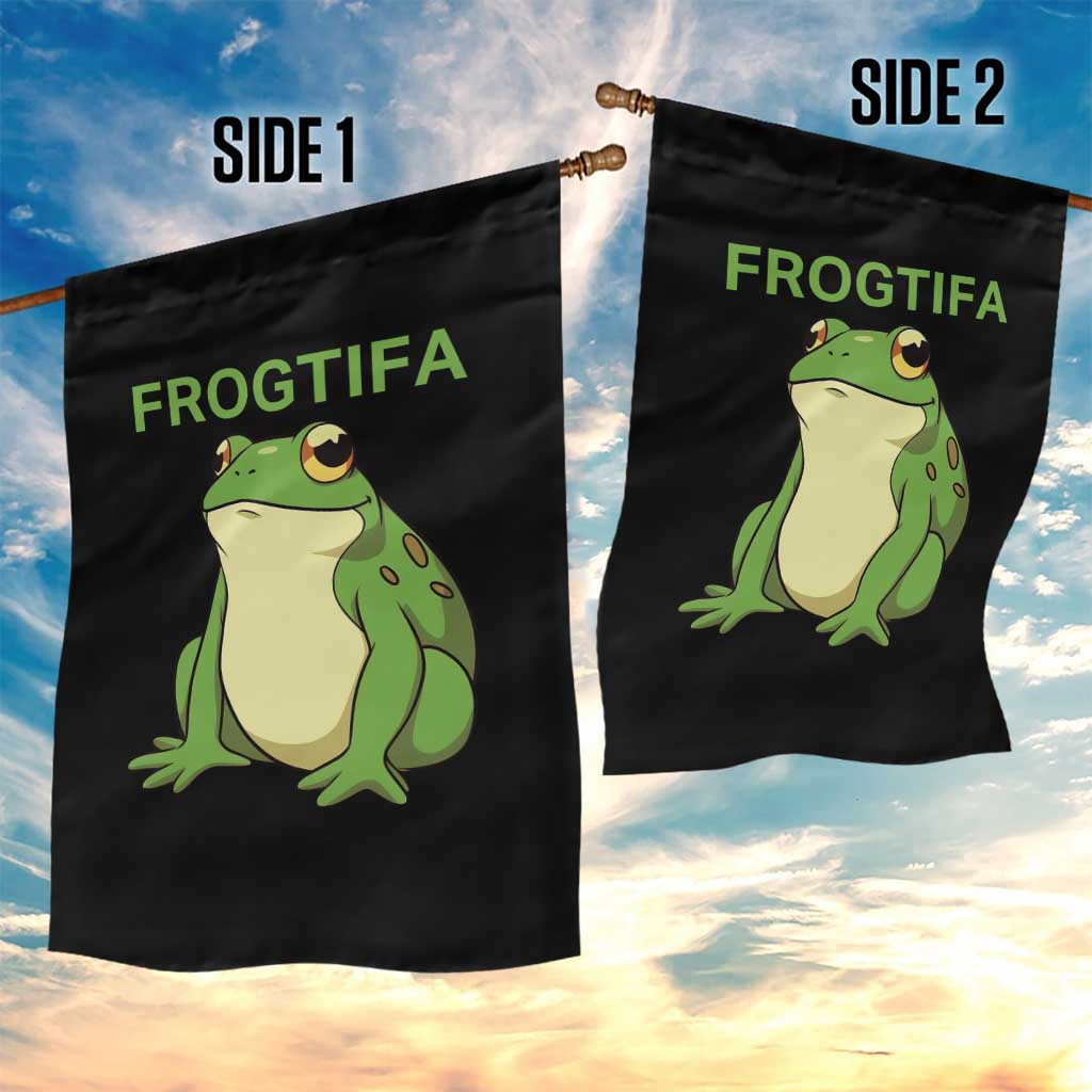 Funny Frogtifa Garden Flag Resist Frog Protest Against Fascism - Wonder Print Shop