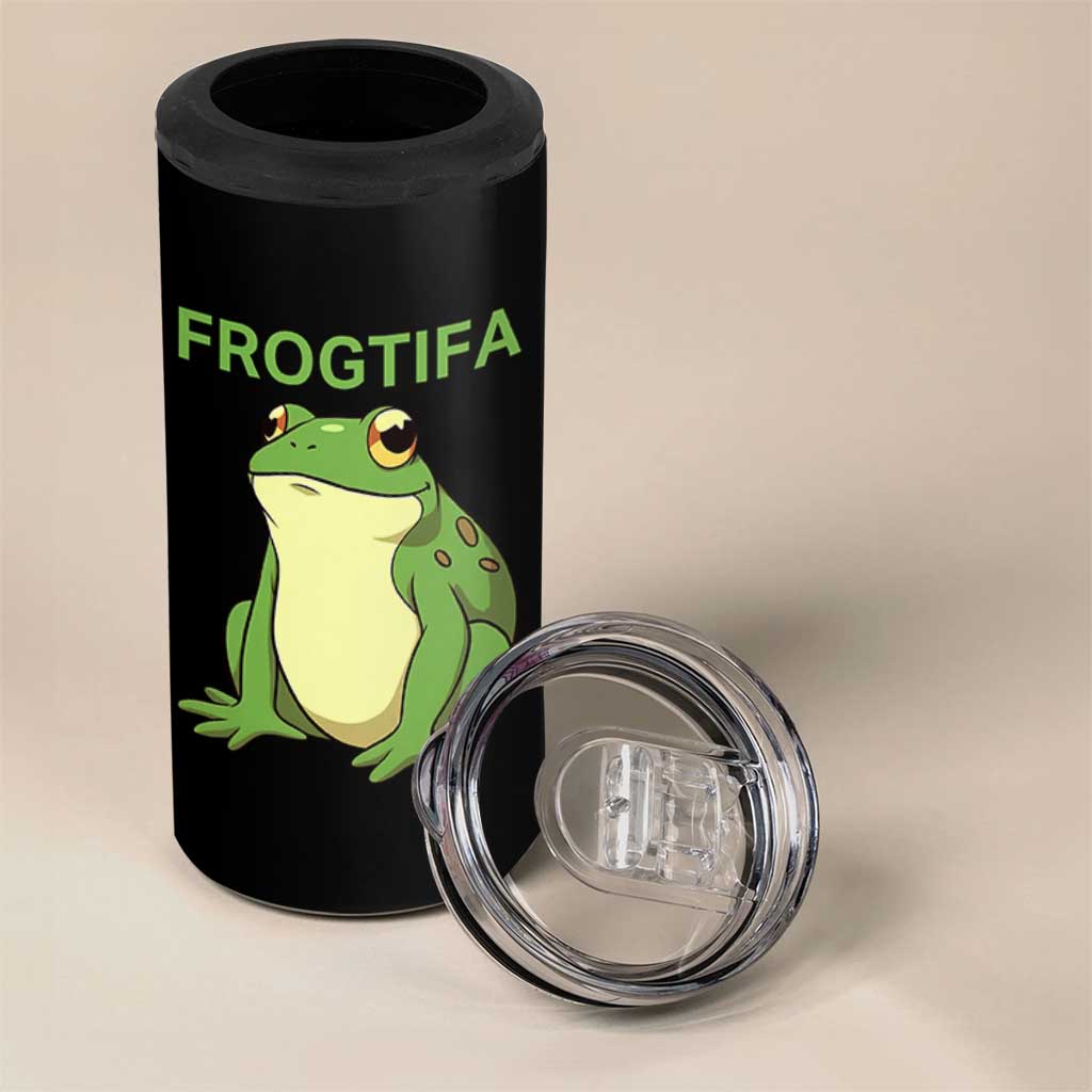Funny Frogtifa 4 in 1 Can Cooler Tumbler Resist Frog Protest Against Fascism - Wonder Print Shop