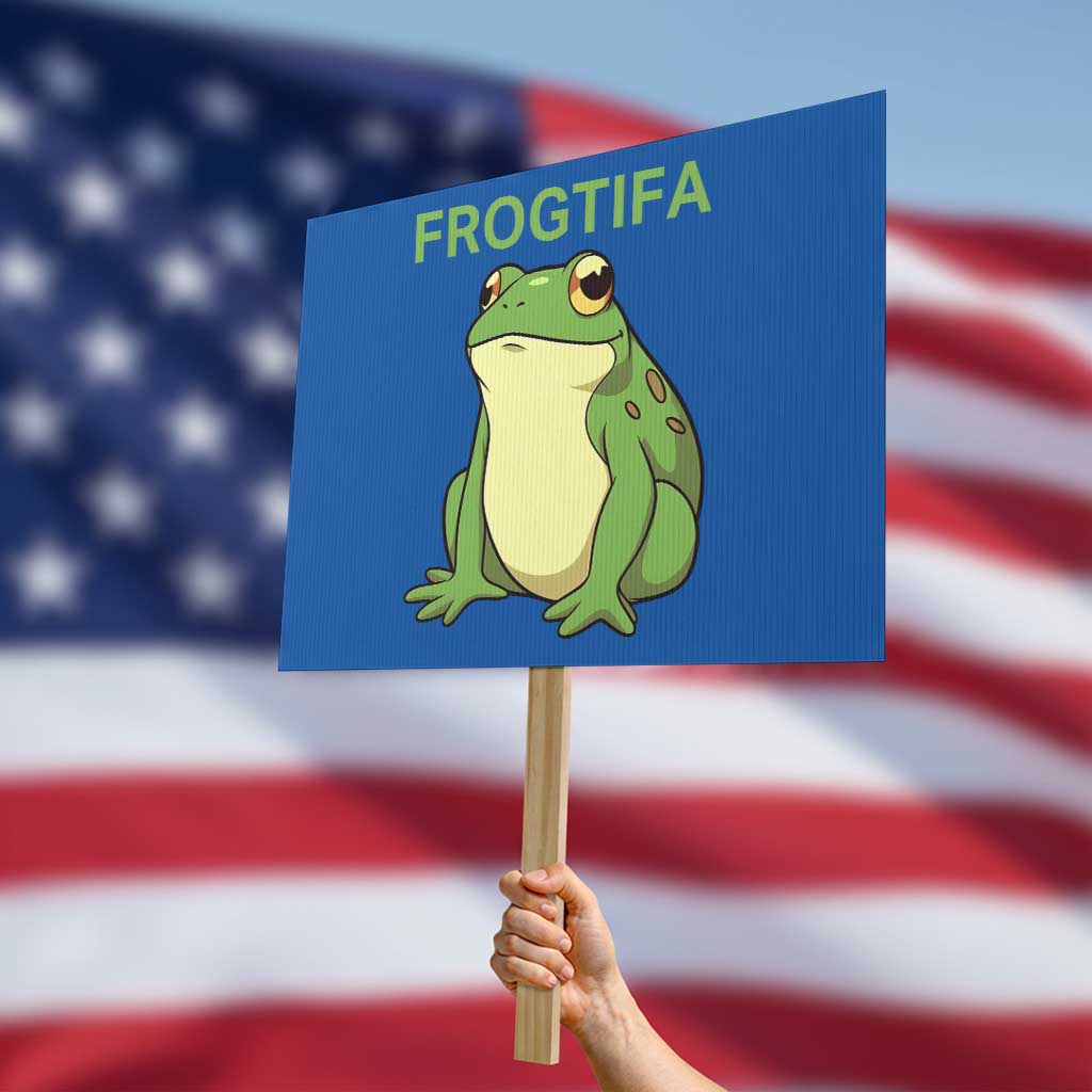 Funny Frogtifa Protest Sign Resist Frog Protest Against Fascism - Wonder Print Shop
