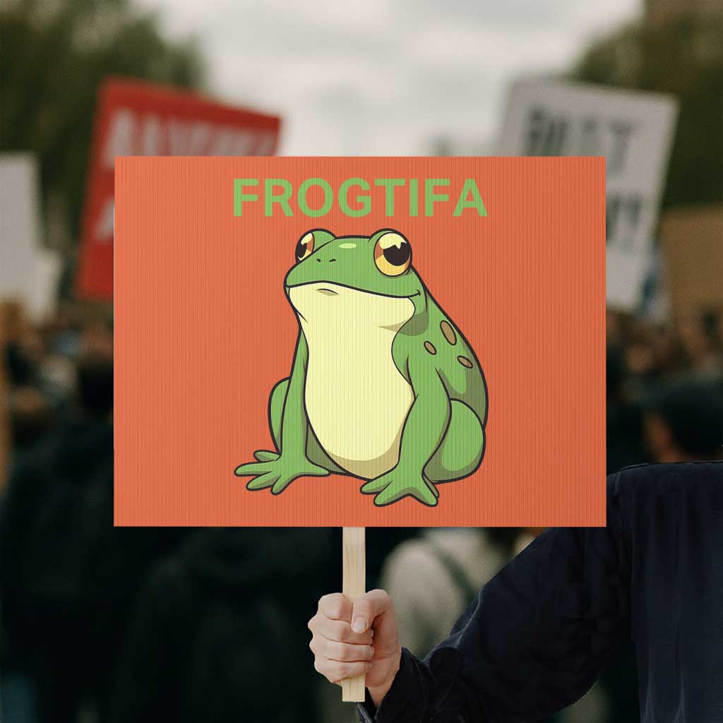 Funny Frogtifa Protest Sign Resist Frog Protest Against Fascism - Wonder Print Shop