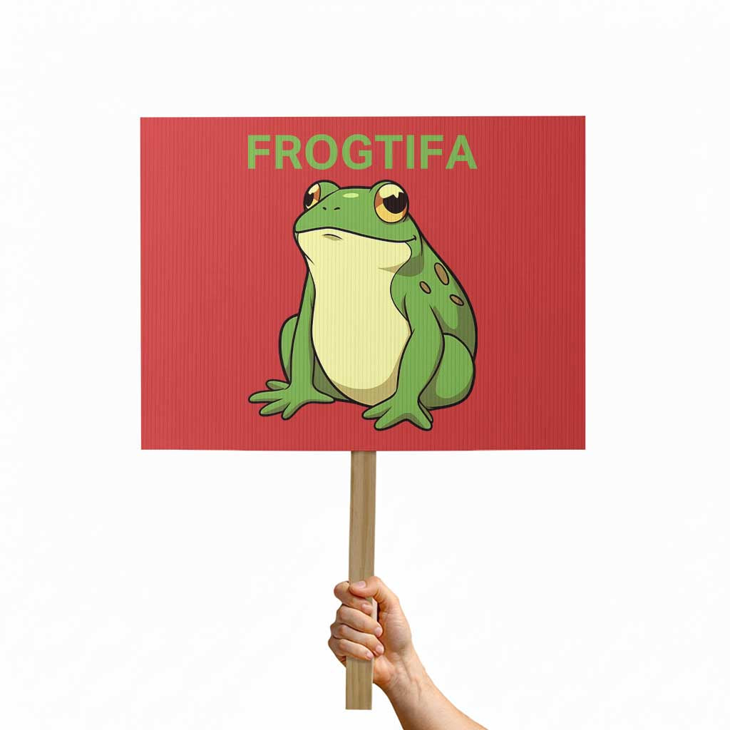 Funny Frogtifa Protest Sign Resist Frog Protest Against Fascism - Wonder Print Shop