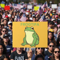 Funny Frogtifa Protest Sign Resist Frog Protest Against Fascism - Wonder Print Shop