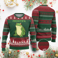 Funny Frogtifa Ugly Christmas Sweater Resist Frog Protest Against Fascism - Wonder Print Shop