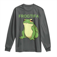 Funny Frogtifa Long Sleeve Shirt Resist Frog Protest Against Fascism - Wonder Print Shop