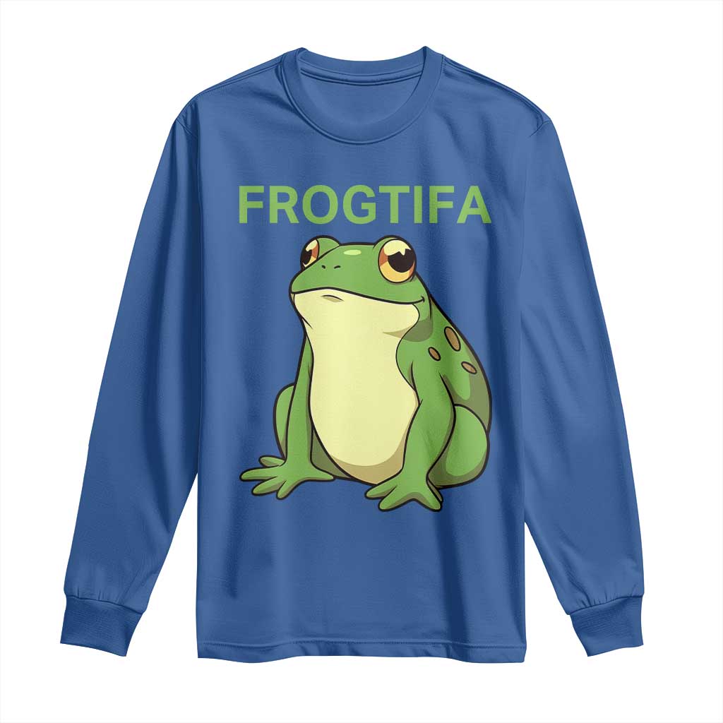 Funny Frogtifa Long Sleeve Shirt Resist Frog Protest Against Fascism - Wonder Print Shop
