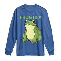 Funny Frogtifa Long Sleeve Shirt Resist Frog Protest Against Fascism - Wonder Print Shop