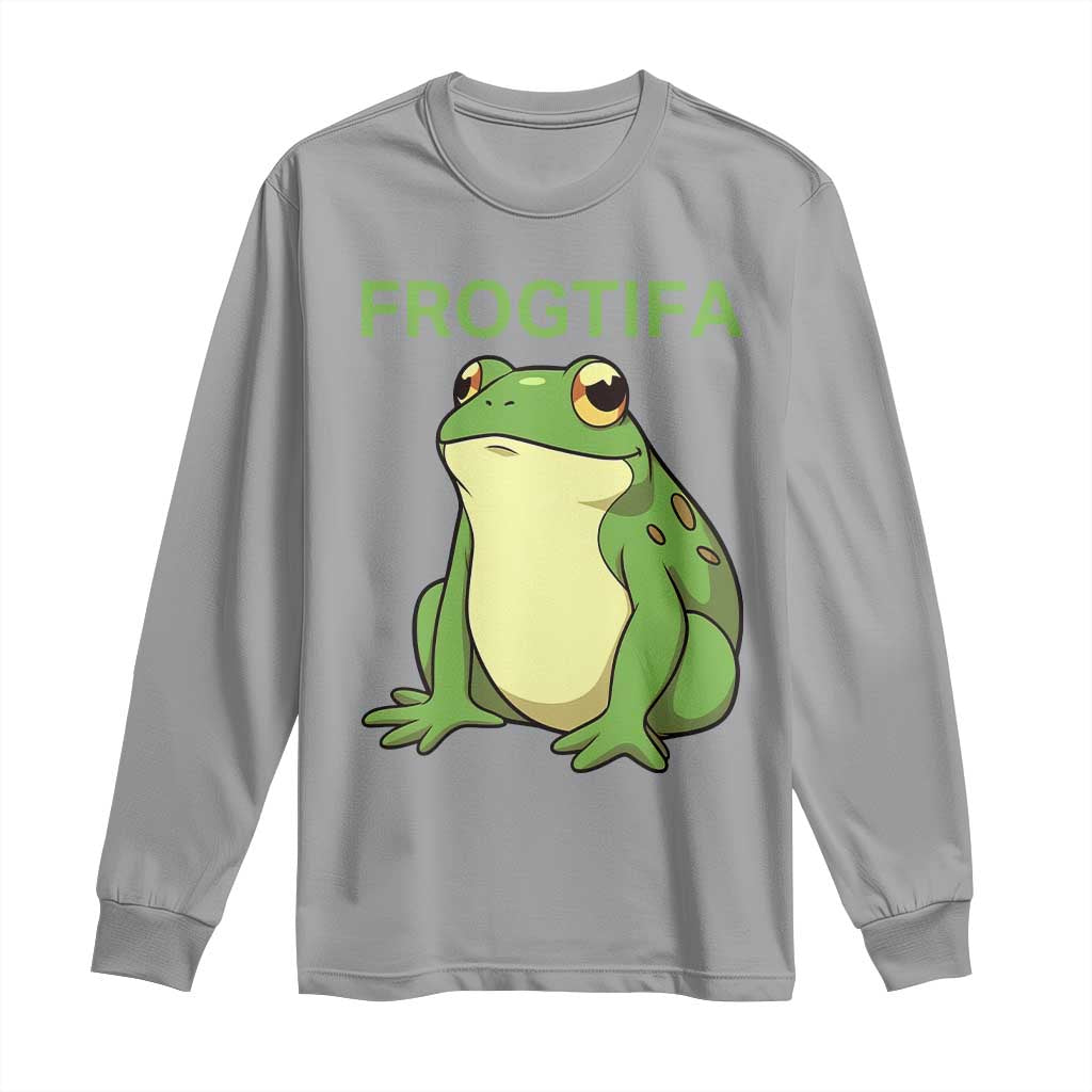 Funny Frogtifa Long Sleeve Shirt Resist Frog Protest Against Fascism - Wonder Print Shop