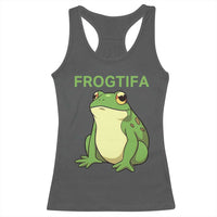 Funny Frogtifa Racerback Tank Top Resist Frog Protest Against Fascism - Wonder Print Shop