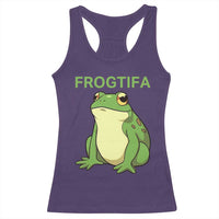 Funny Frogtifa Racerback Tank Top Resist Frog Protest Against Fascism - Wonder Print Shop
