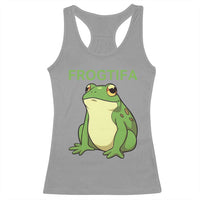 Funny Frogtifa Racerback Tank Top Resist Frog Protest Against Fascism - Wonder Print Shop