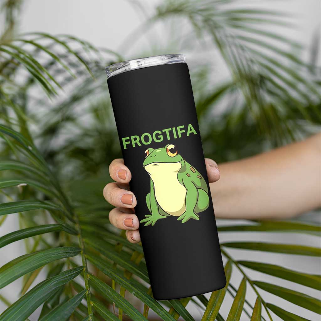 Funny Frogtifa Skinny Tumbler Resist Frog Protest Against Fascism - Wonder Print Shop