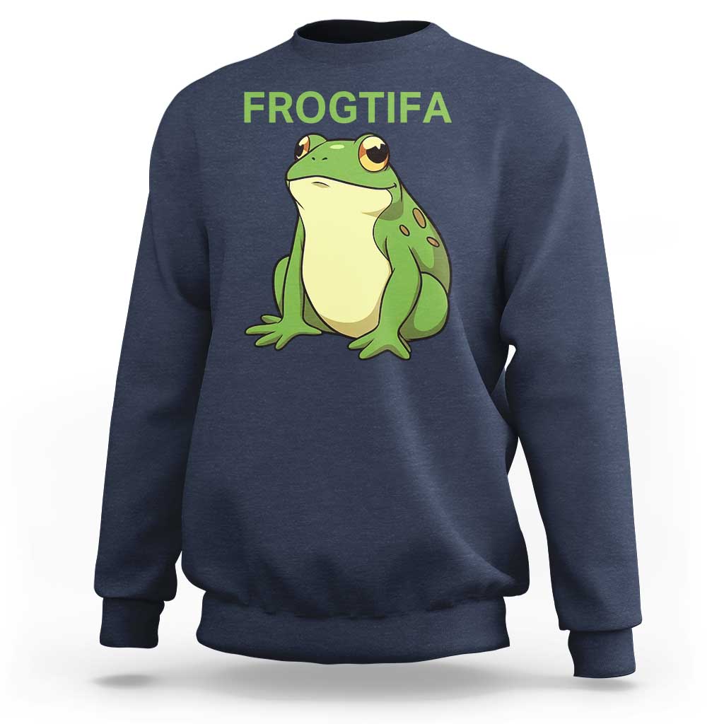 Funny Frogtifa Sweatshirt Resist Frog Protest Against Fascism - Wonder Print Shop