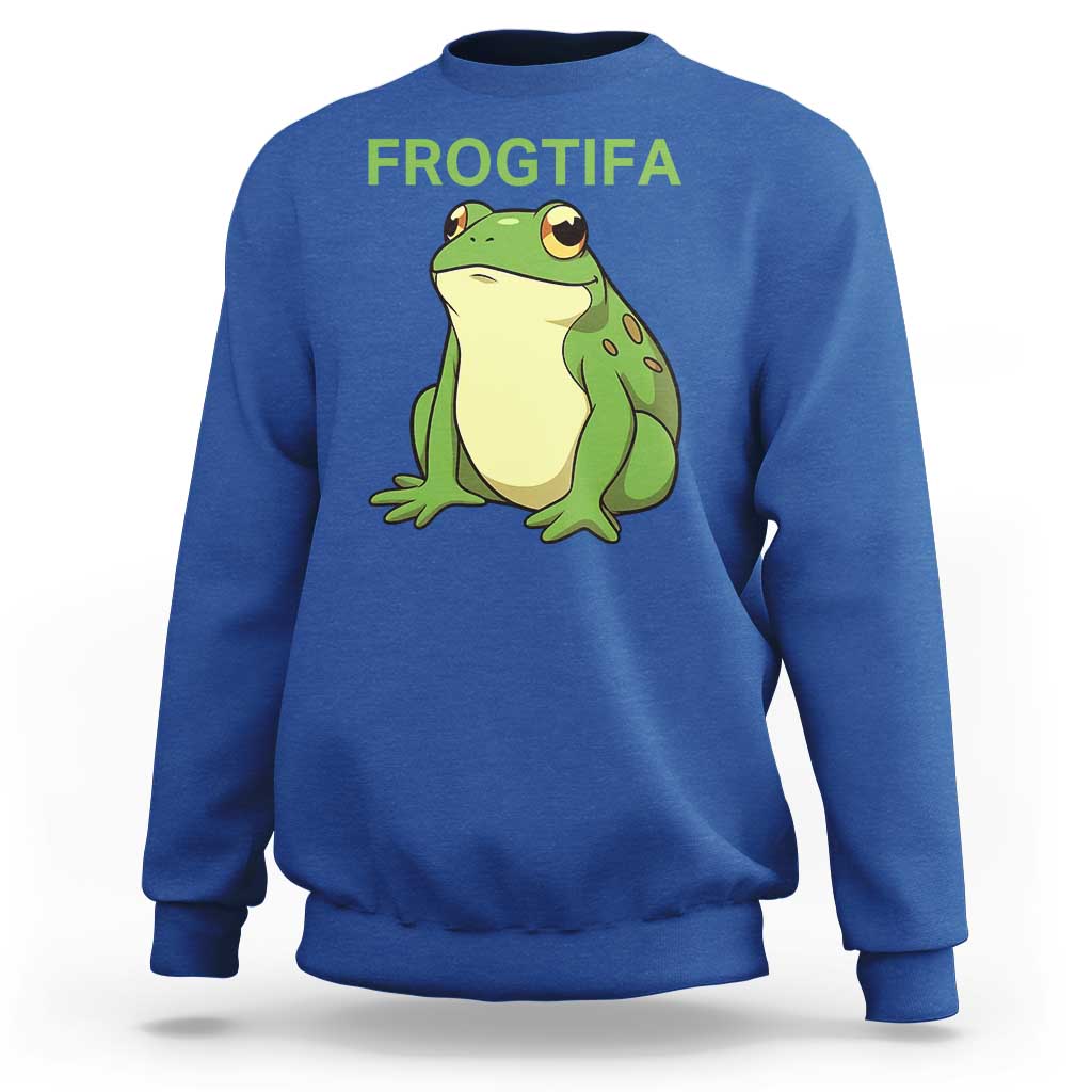Funny Frogtifa Sweatshirt Resist Frog Protest Against Fascism - Wonder Print Shop