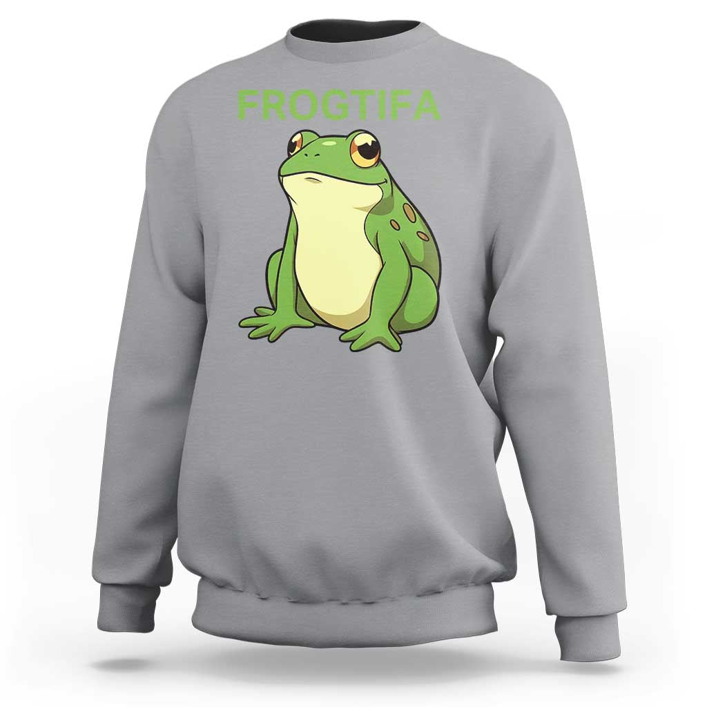 Funny Frogtifa Sweatshirt Resist Frog Protest Against Fascism - Wonder Print Shop