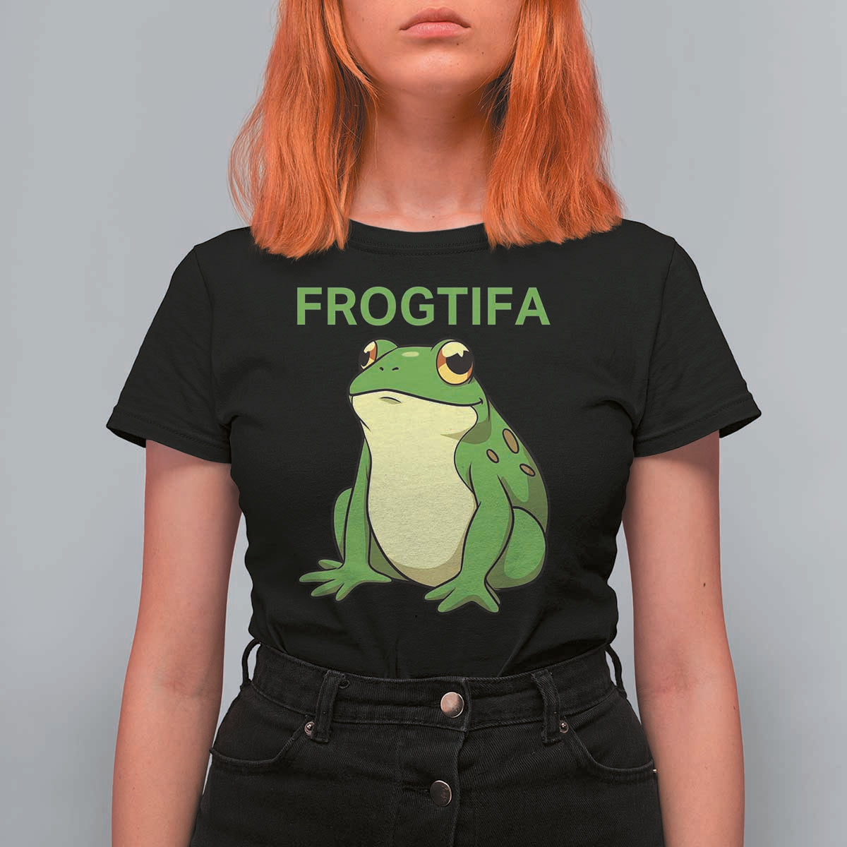 Funny Frogtifa T Shirt For Women Resist Frog Protest Against Fascism - Wonder Print Shop