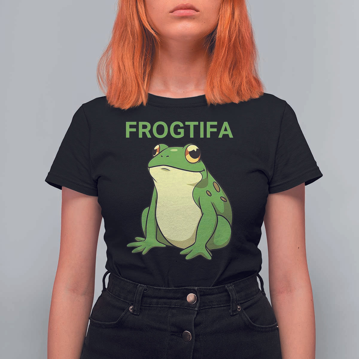 Funny Frogtifa T Shirt For Women Resist Frog Protest Against Fascism - Wonder Print Shop