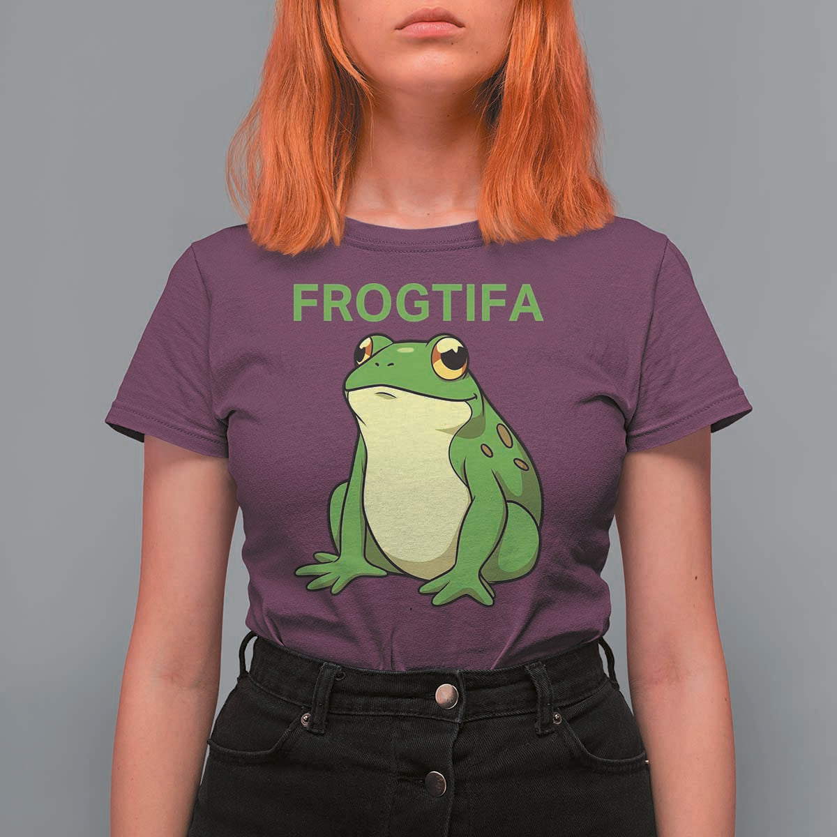 Funny Frogtifa T Shirt For Women Resist Frog Protest Against Fascism - Wonder Print Shop
