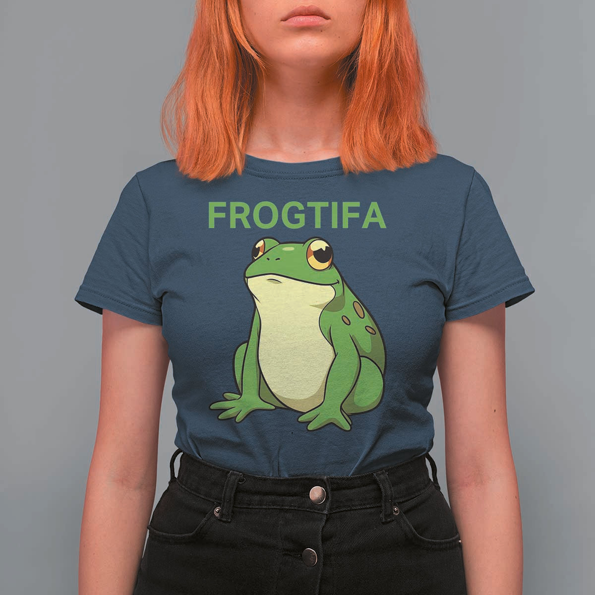 Funny Frogtifa T Shirt For Women Resist Frog Protest Against Fascism - Wonder Print Shop