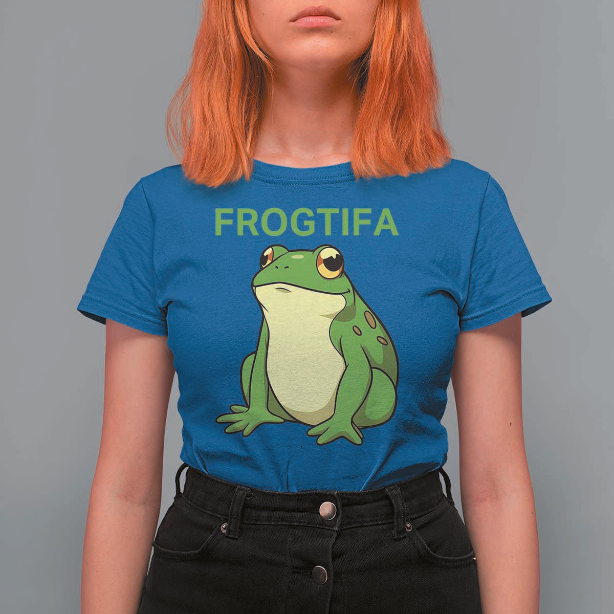 Funny Frogtifa T Shirt For Women Resist Frog Protest Against Fascism - Wonder Print Shop