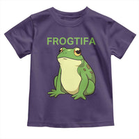 Funny Frogtifa Toddler T Shirt Resist Frog Protest Against Fascism - Wonder Print Shop