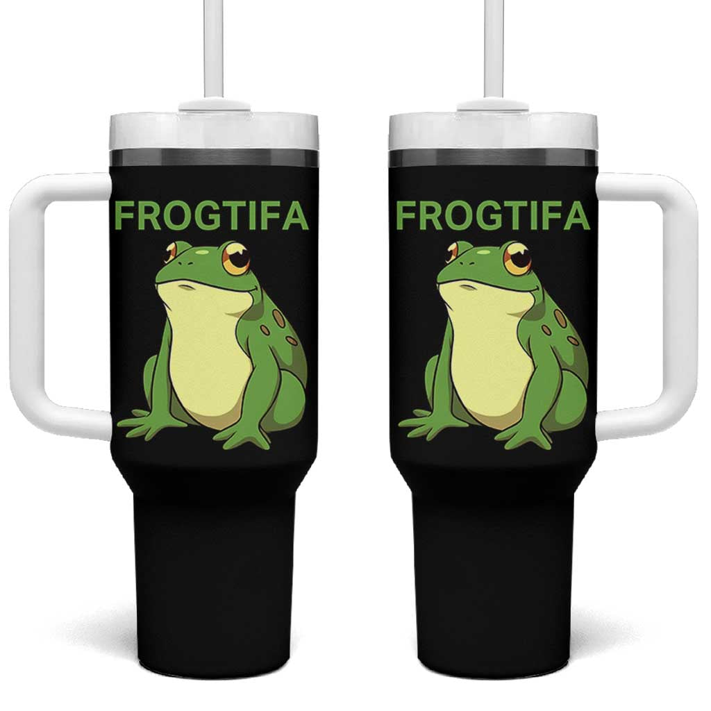 Funny Frogtifa Tumbler With Handle Resist Frog Protest Against Fascism - Wonder Print Shop