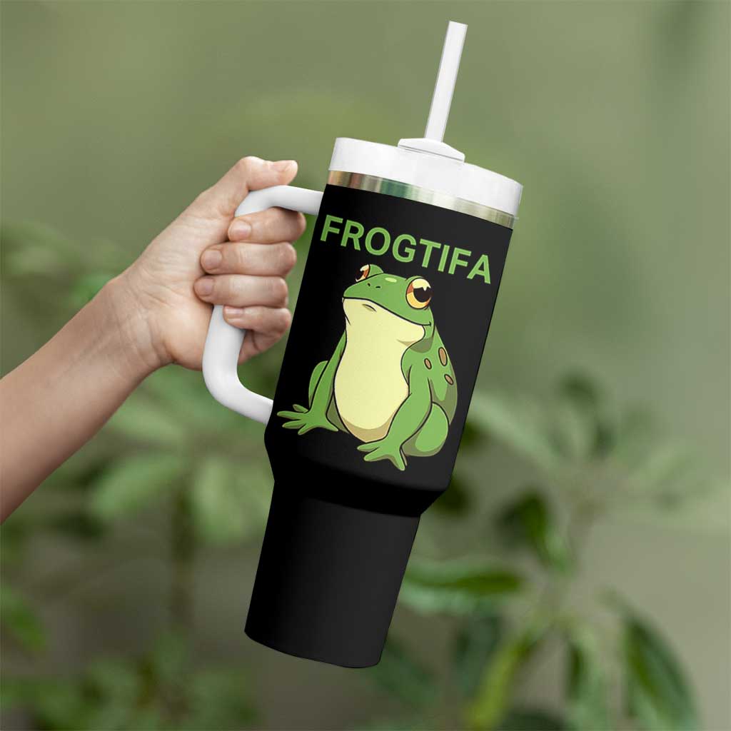 Funny Frogtifa Tumbler With Handle Resist Frog Protest Against Fascism - Wonder Print Shop