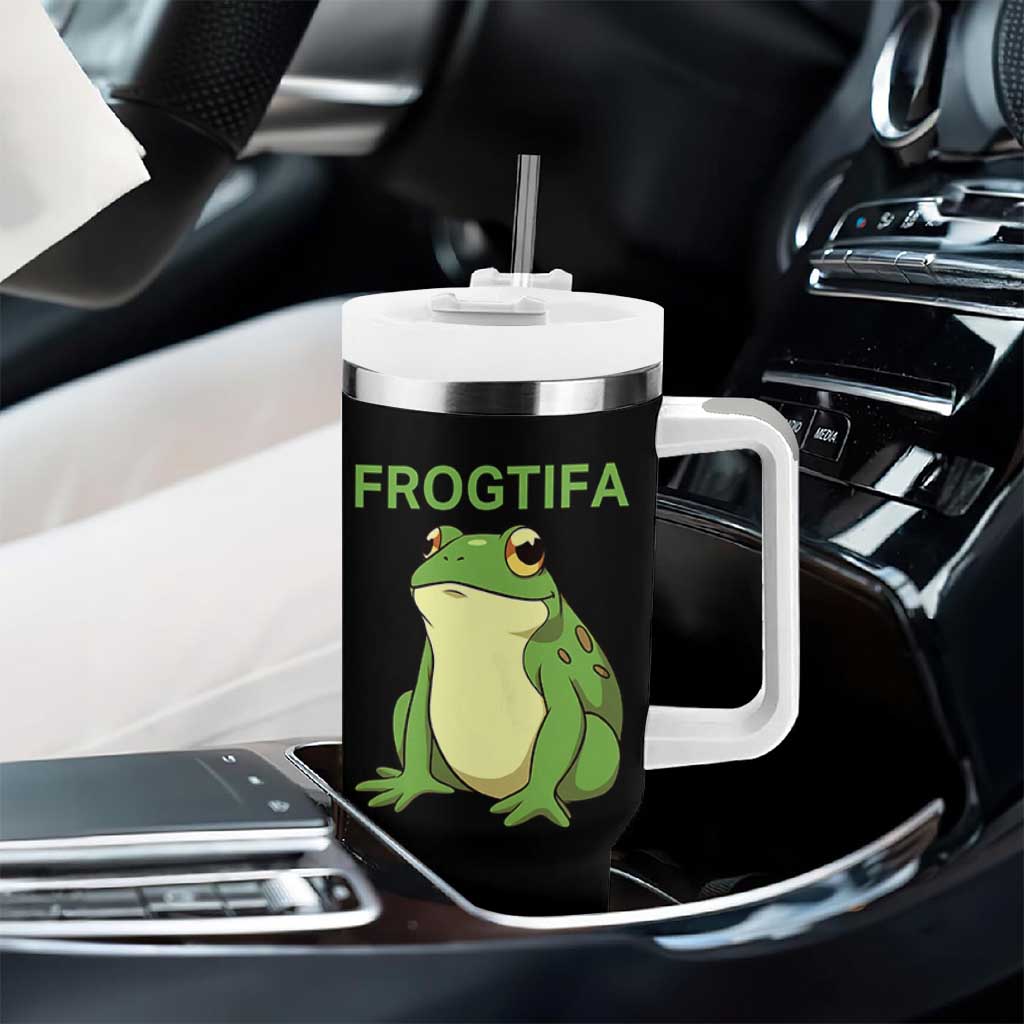 Funny Frogtifa Tumbler With Handle Resist Frog Protest Against Fascism - Wonder Print Shop