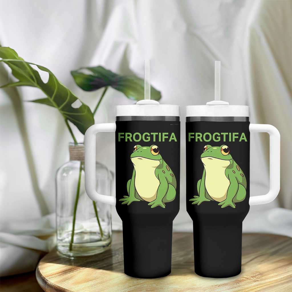 Funny Frogtifa Tumbler With Handle Resist Frog Protest Against Fascism - Wonder Print Shop