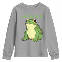 Funny Frogtifa Youth Sweatshirt Resist Frog Protest Against Fascism - Wonder Print Shop