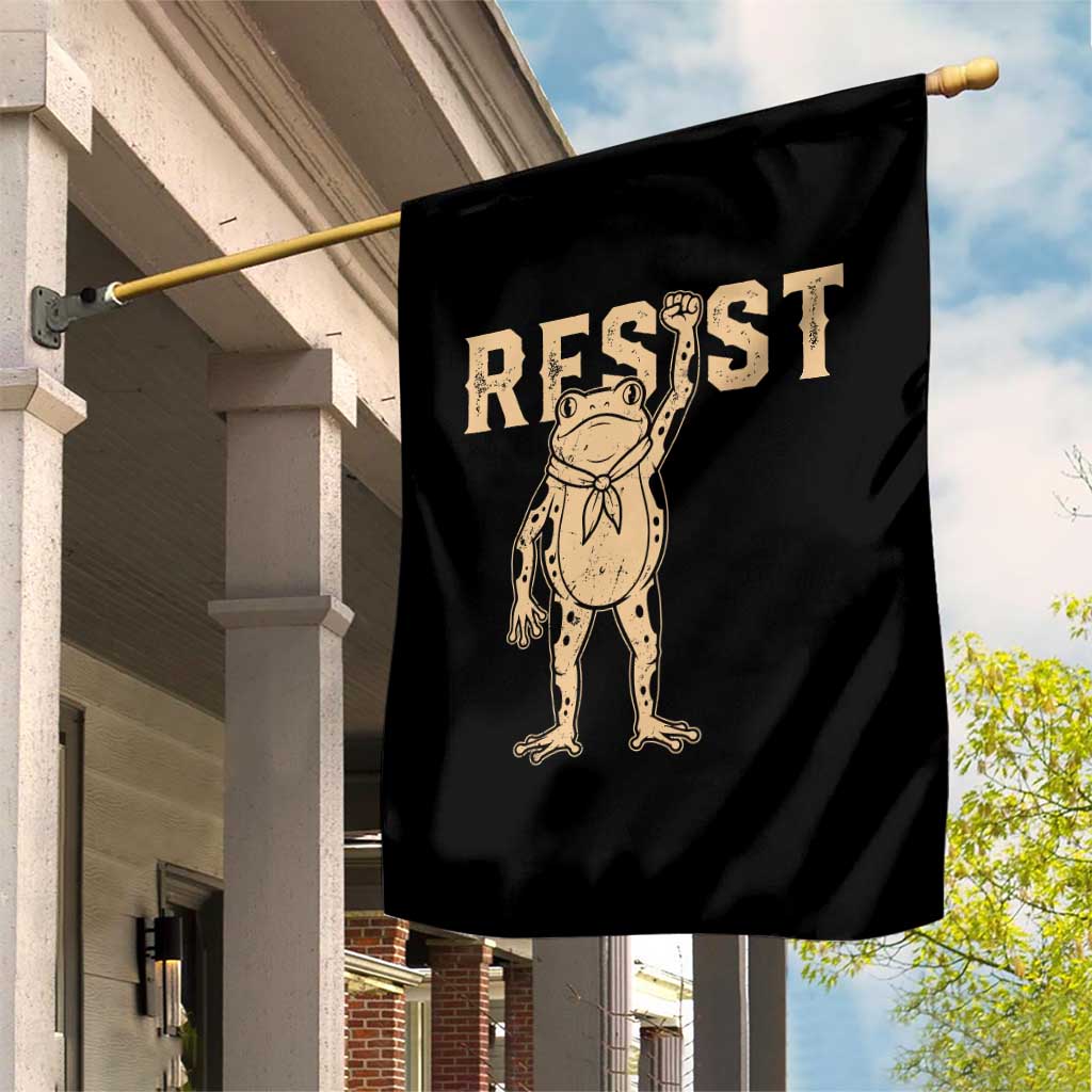 Frog Resist Garden Flag Raised Fist Protest Fighter Retro Graphic - Wonder Print Shop
