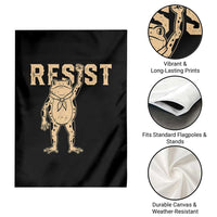 Frog Resist Garden Flag Raised Fist Protest Fighter Retro Graphic - Wonder Print Shop