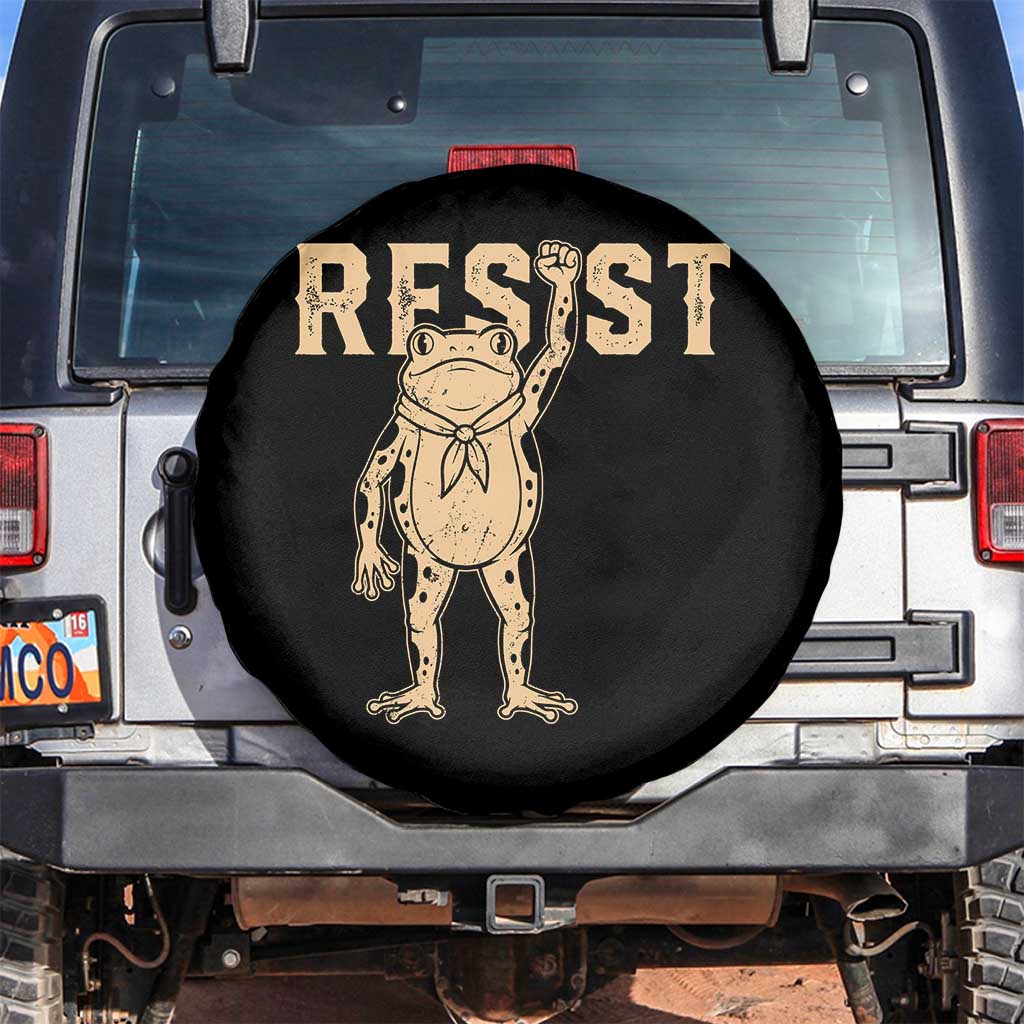 Frog Resist Spare Tire Cover Raised Fist Protest Fighter Retro Graphic - Wonder Print Shop